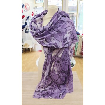 Etole en cachemire violet