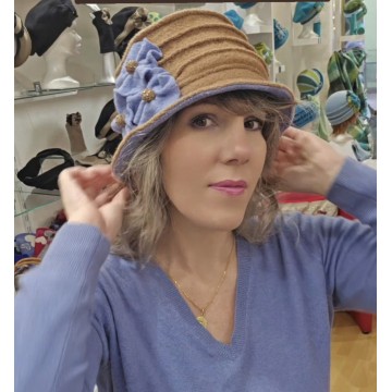 FLORALIE beige /bleu