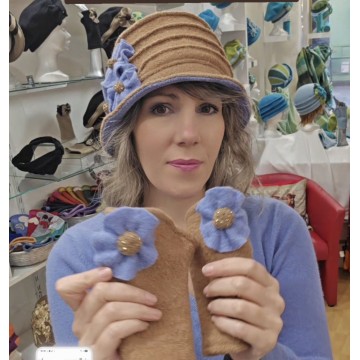 FLORALIES  beige/ bleu