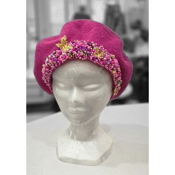 MARQUISE  fuschia. Béret