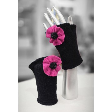 FLORALIES noir/fuschia....