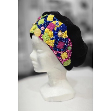 BAROQUE noir. Béret