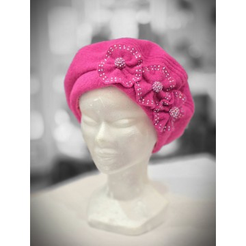 TRESOR fushia. Béret