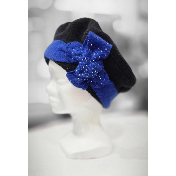 PÉPITA noir/saphir. Mitaines