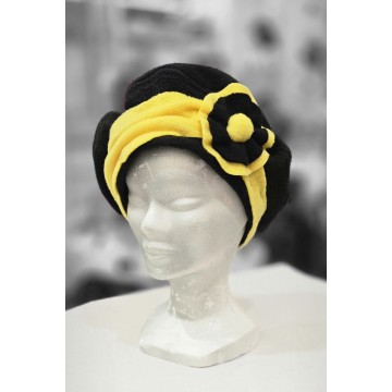 ROMANCE noir/citron. Béret