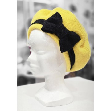 COQUET citron/noir. Béret