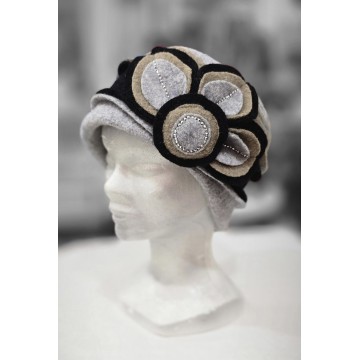 COLIBRI argent/noir.Toque