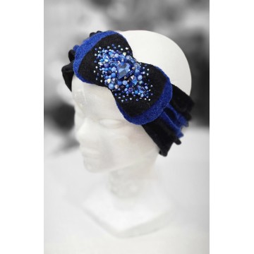 BIJOU noir/saphir.  Bandeau