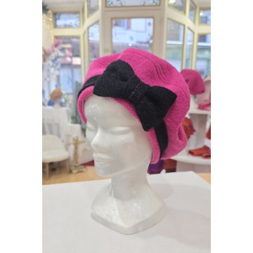 COQUET fuschia/noir. Béret